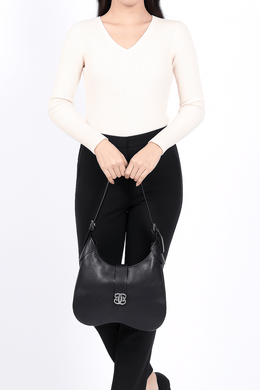 The Midnight Muse Leather Shoulder Bag - Cabrini - Elegance Perfected