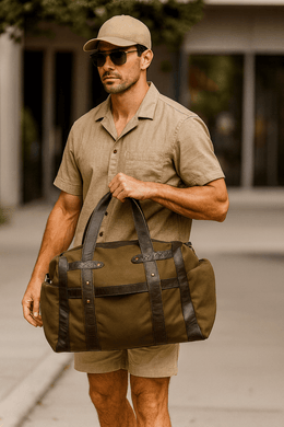 The Rugged Heritage Canvas & Leather Duffle – Built for Adventures, Styled for Life - Cabrini - Elegance Perfected