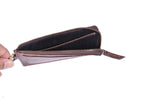 The Urban Edge Zippered Leather ID Card Holder - Cabrini - Elegance Perfected