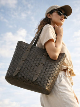 The Vintage Olive Floral Tote by Cabrini Luxury - Cabrini - Elegance Perfected