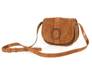 The Vintage Suede Saddle Crossbody by Cabrini Luxury - Cabrini - Elegance Perfected