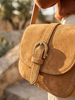The Vintage Suede Saddle Crossbody by Cabrini Luxury - Cabrini - Elegance Perfected