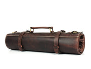 Top Grain Leather Knife Roll – Handcrafted Culinary Organizer - Cabrini - Elegance Perfected