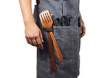 Turin Waxed Canvas Apron - Ash Grey - Cabrini - Elegance Perfected
