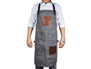 Turin Waxed Canvas Apron - Ash Grey - Cabrini - Elegance Perfected