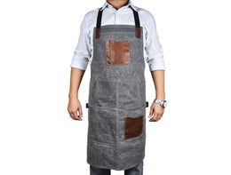 Turin Waxed Canvas Apron - Ash Grey - Cabrini - Elegance Perfected