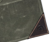 Turin Waxed Canvas Apron - Distressed Green - Cabrini - Elegance Perfected