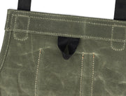 Turin Waxed Canvas Apron - Distressed Green - Cabrini - Elegance Perfected