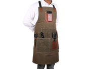Turin Waxed Canvas Apron – Pickle Green - Cabrini - Elegance Perfected