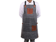 Turin Waxed Canvas Apron – Porpoise Grey - Cabrini - Elegance Perfected