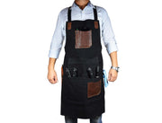 Turin Waxed Canvas Apron - Raven Black - Cabrini - Elegance Perfected