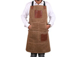 Turin Waxed Canvas Apron – Tawny Brown - Cabrini - Elegance Perfected