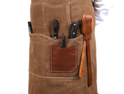 Turin Waxed Canvas Apron – Tawny Brown - Cabrini - Elegance Perfected