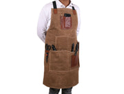 Turin Waxed Canvas Apron – Tawny Brown - Cabrini - Elegance Perfected