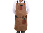 Turin Waxed Canvas Apron – Tawny Brown - Cabrini - Elegance Perfected
