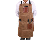 Turin Waxed Canvas Apron – Tawny Brown - Cabrini - Elegance Perfected