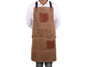 Turin Waxed Canvas Apron – Tawny Brown - Cabrini - Elegance Perfected