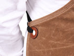 Turin Waxed Canvas Apron – Tawny Brown - Cabrini - Elegance Perfected