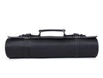 Tuscania Chef Knife Roll & Carry Bag – Raven Black (Top Grain Leather) - Cabrini - Elegance Perfected