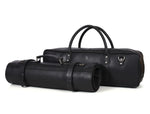 Tuscania Chef Knife Roll & Carry Bag – Raven Black (Top Grain Leather) - Cabrini - Elegance Perfected