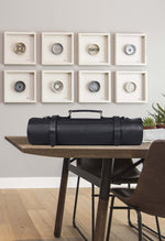 Tuscania Chef Knife Roll & Carry Bag – Raven Black (Top Grain Leather) - Cabrini - Elegance Perfected