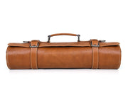 Tuscania Leather Knife Roll & Bag Combo - Tawny Brown - Cabrini - Elegance Perfected