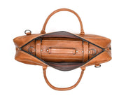 Tuscania Leather Knife Roll & Bag Combo - Tawny Brown - Cabrini - Elegance Perfected